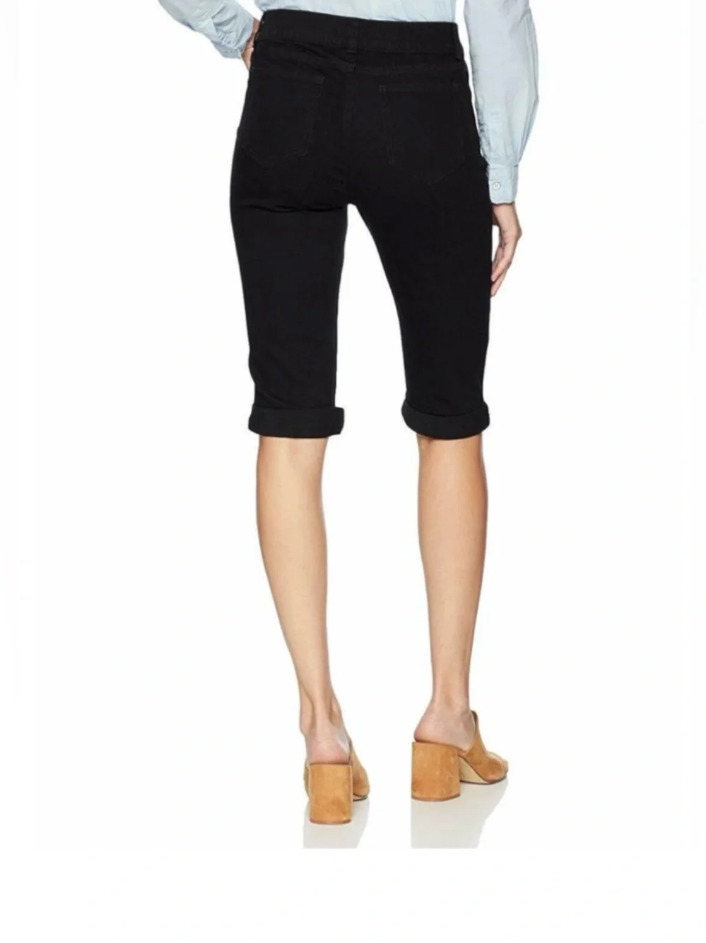 Rafaella - Weekend Denim Skimmer Shorts - Black - Size 6 - new